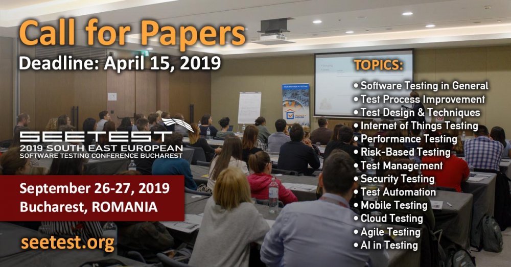 Call for papers for SEETEST 2019 is now open!